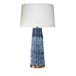 J&D Designs Co Pleated Ceramic Table Lamp in Blue
