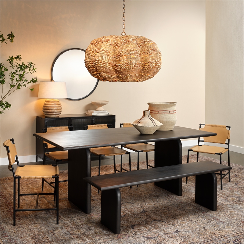 J&D Designs Co Arc Mango Wood Bench