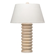 J&D Designs Co Abacus Mango Wood Table Lamp with Linen Shade
