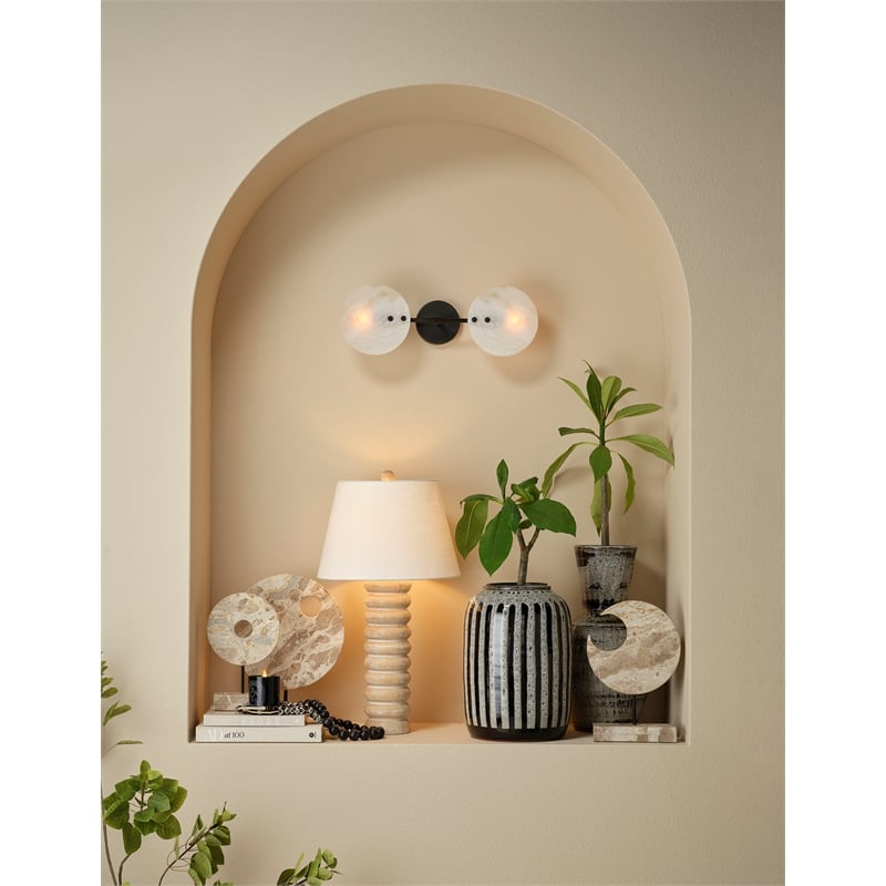 J&D Designs Co Crescent Marble Stand Cream