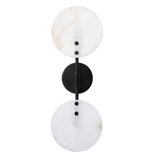 J&D Designs Co Oracle Alabaster Sconce Bronze Stone