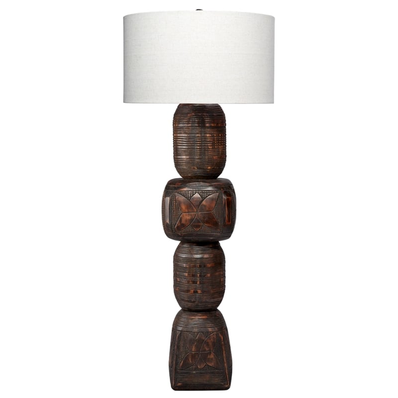 J&D Designs Co Totem Wood Floor Lamp