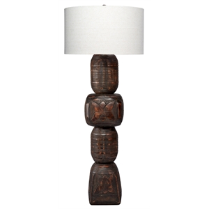 J&D Designs Co Totem Wood Floor Lamp