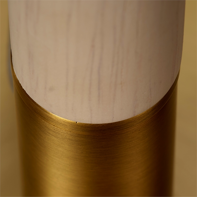 J&D Designs Co Merlin Wood and Metal Table Lamp Antique Brass