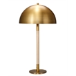 J&D Designs Co Merlin Wood and Metal Table Lamp Antique Brass