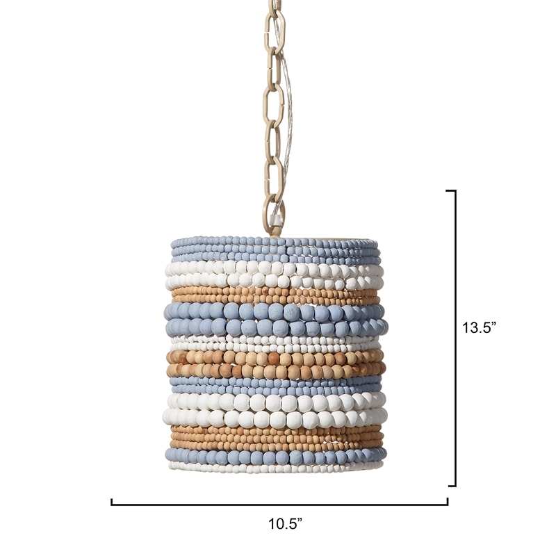 J&D Designs Co Strand Wood Beaded Pendant Multi-Color