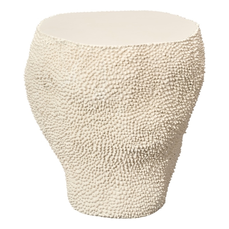 J&D Designs Co Uni Fiberglass Side Table Small Cream