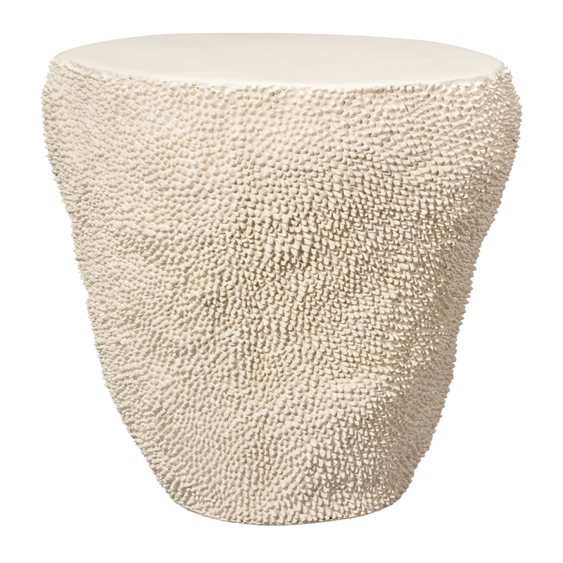 J&D Designs Co Uni Fiberglass Side Table Large Cream