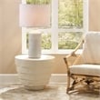 J&D Designs Co Concentric Fiberglass Side Table Cream