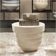 J&D Designs Co Concentric Fiberglass Side Table Cream