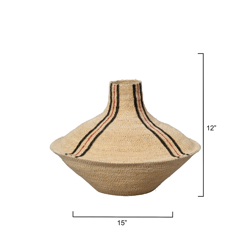 J&D Designs Co Mantis Seagrass Basket Natural Jute