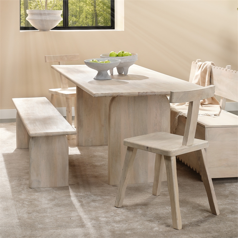 J&D Designs Co Arc Mango Wood Bench