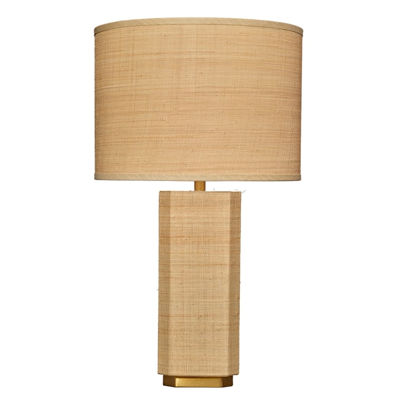 J&D Designs Co Utopia Raffia Table Lamp Natural Engineered Wood