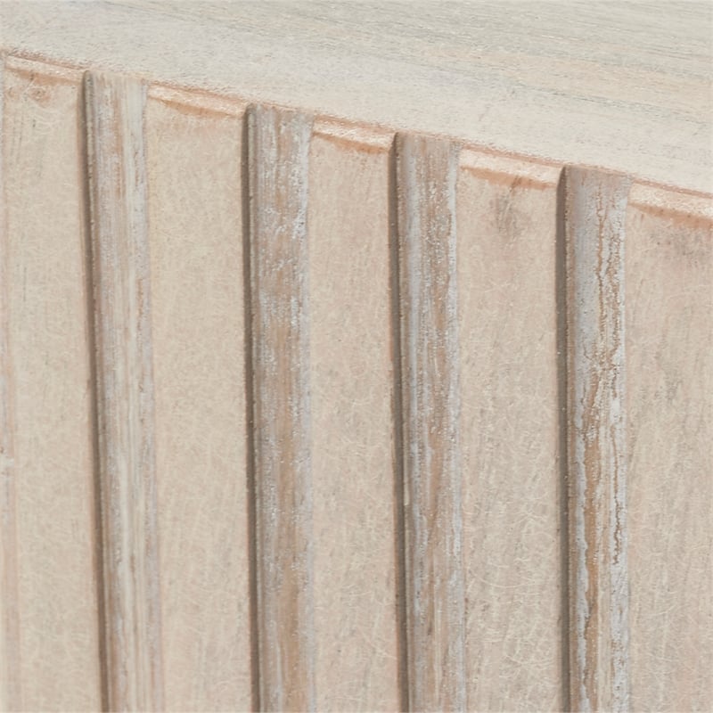 J&D Designs Co Notch Mango Wood Square Table Cream