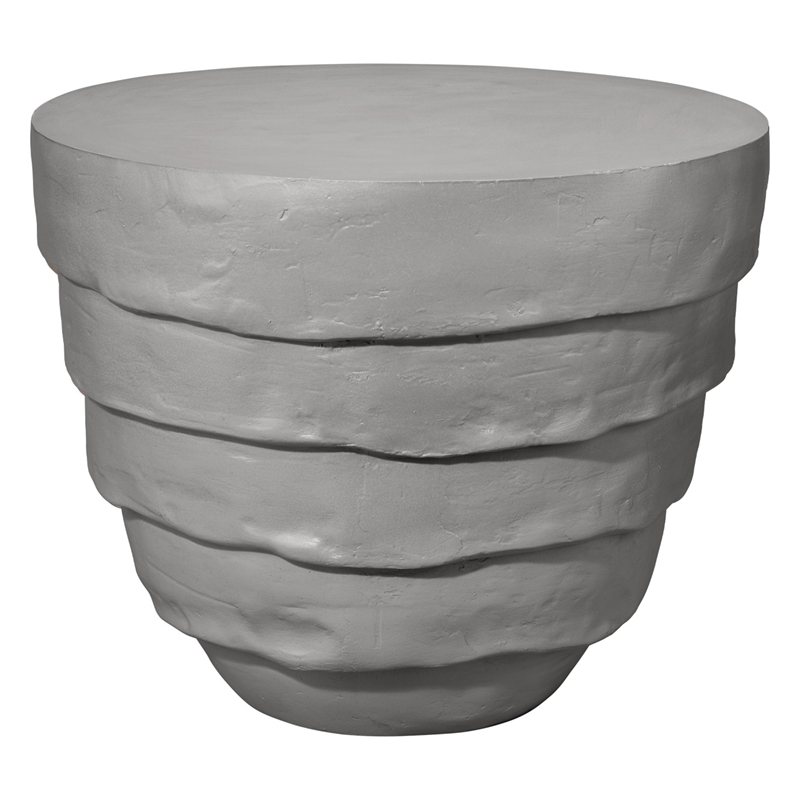 J&D Designs Co Concentric Fiberglass Side Table Cream