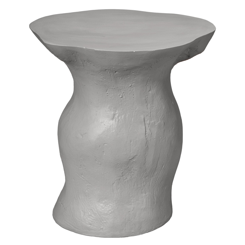 J&D Designs Co Sculpt Fiberglass Side Table Cream
