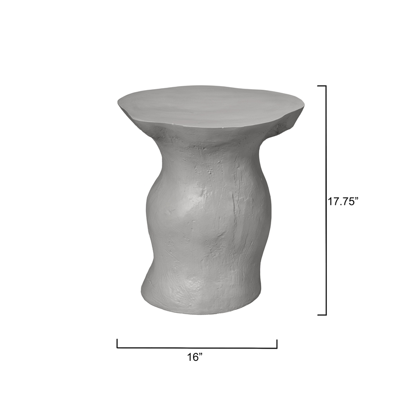 J&D Designs Co Sculpt Fiberglass Side Table Cream