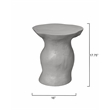 J&D Designs Co Sculpt Fiberglass Side Table Cream