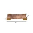 J&D Designs Co Palm Marquetry Decorative Tray Brown Engineered  Wood