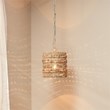 J&D Designs Co Strand Wood Beaded Pendant Natural