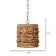 J&D Designs Co Strand Wood Beaded Pendant Natural