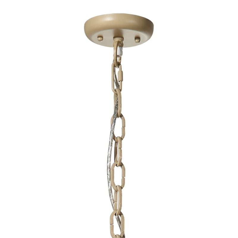 J&D Designs Co Strand Wood Beaded Pendant Natural