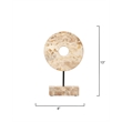 J&D Designs Co Soleil Marble Decorative Stand Cream