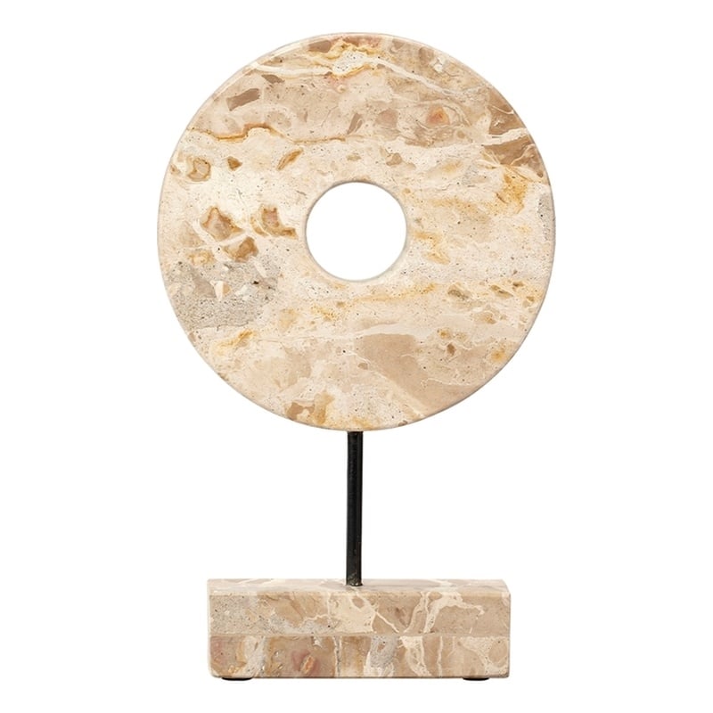 J&D Designs Co Soleil Marble Decorative Stand Cream