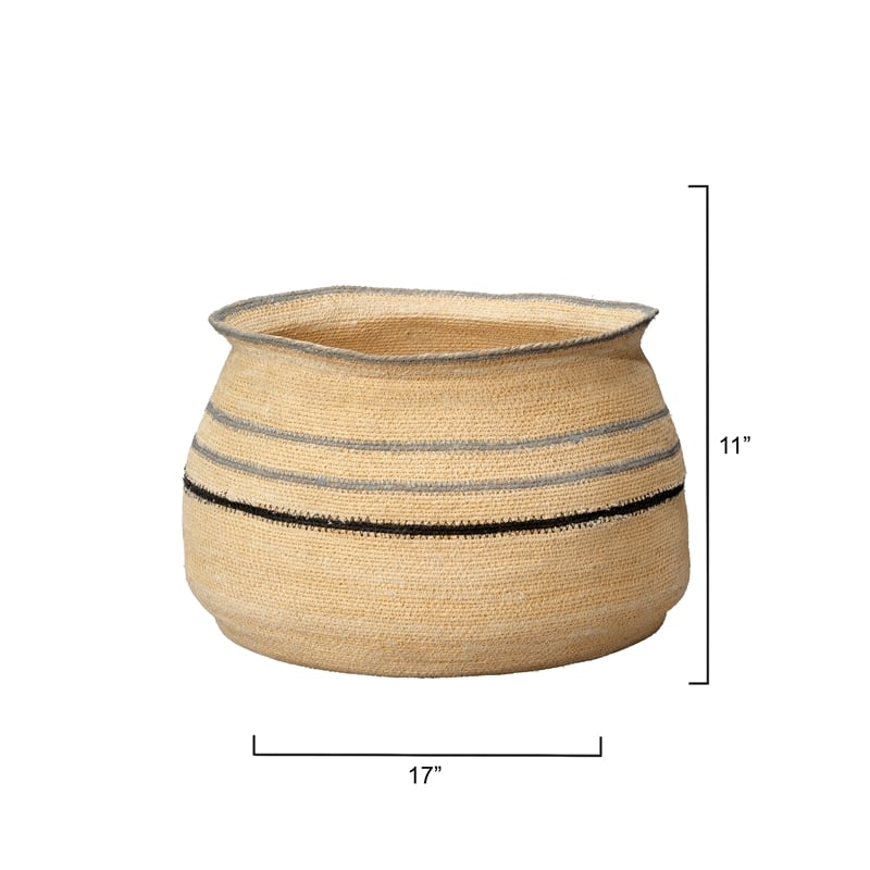 J&D Designs Co Caterpillar Seagrass Basket Natural Jute