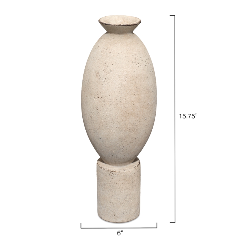 J&D Designs Co Elavated Ceramic Decorative Vase Off White