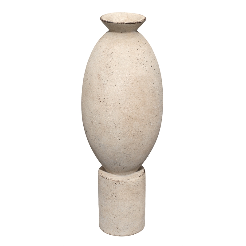 J&D Designs Co Elavated Ceramic Decorative Vase Off White