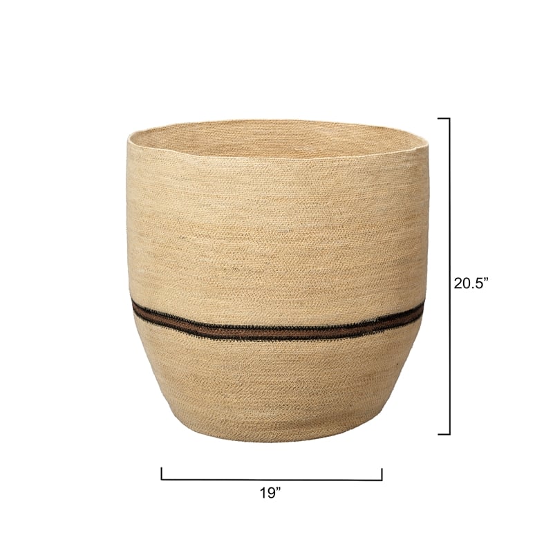 J&D Designs Co Vine Seagrass Basket Natural Jute