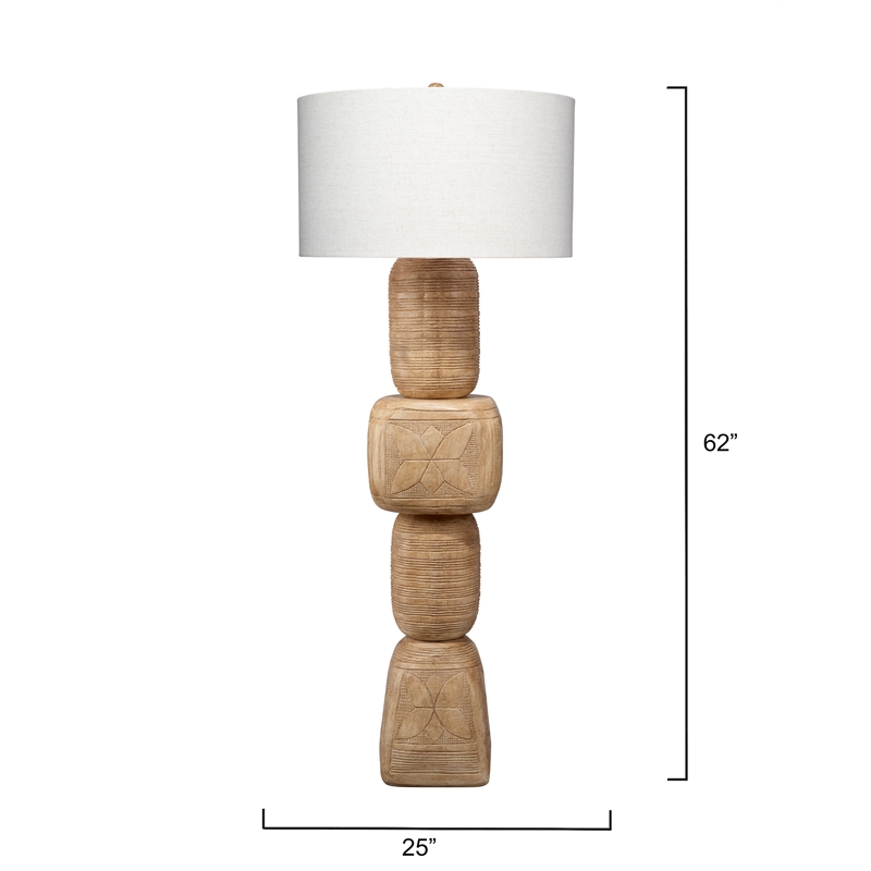 J&D Designs Co Totem Wood Floor Lamp
