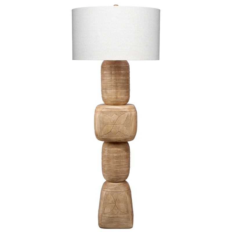J&D Designs Co Totem Wood Floor Lamp