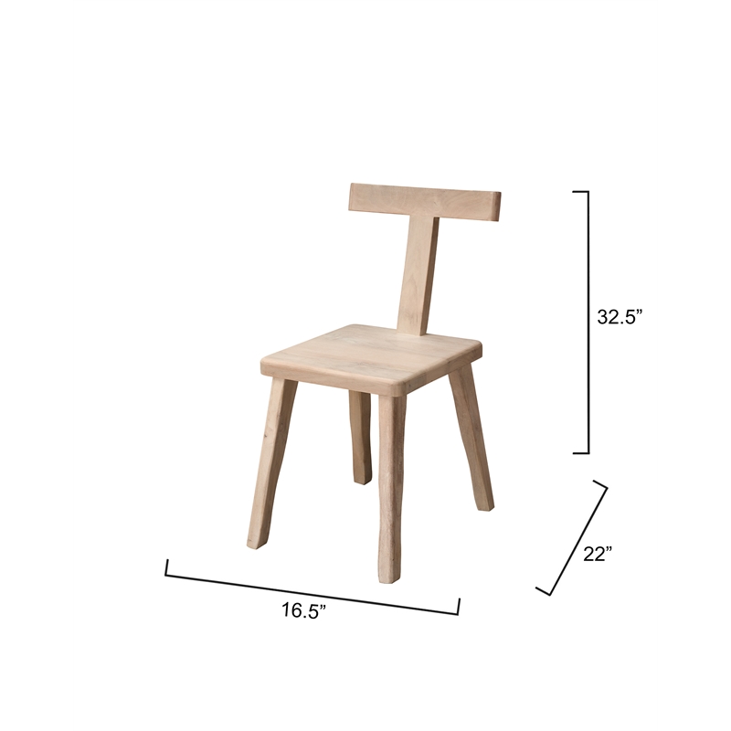 J&D Designs Co Parlor Mango Wood Chair