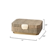 J&D Designs Co Eden Raffia Decorative Box Gray Fabric