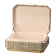 J&D Designs Co Eden Raffia Decorative Box Gray Fabric