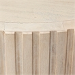 J&D Designs Co Notch Mango Wood Round Side Table Cream