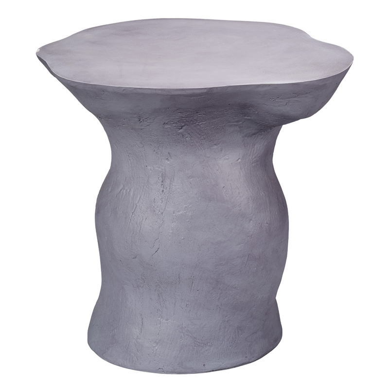 J&D Designs Co Sculpt Fiberglass Side Table Gray