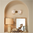 J&D Designs Co Oracle Alabaster Sconce Antique Brass Stone