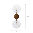 J&D Designs Co Oracle Alabaster Sconce Antique Brass Stone