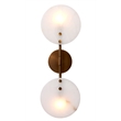 J&D Designs Co Oracle Alabaster Sconce Antique Brass Stone