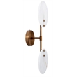 J&D Designs Co Oracle Alabaster Sconce Antique Brass Stone