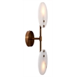 J&D Designs Co Oracle Alabaster Sconce Antique Brass Stone