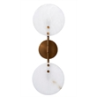 J&D Designs Co Oracle Alabaster Sconce Antique Brass Stone