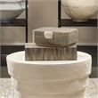 J&D Designs Co Palm Marquetry Decorative Box Gray Engineered  Wood