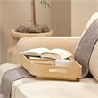 J&D Designs Co Utopia Footed Decorative Tray Natural Fabric