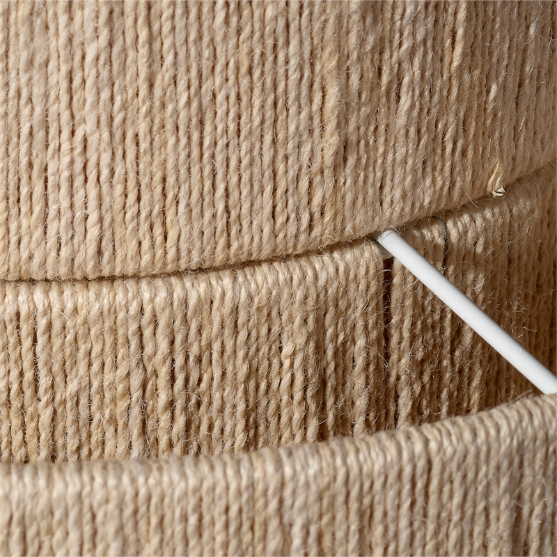 J&D Design Filament Rope Pendant Off White Jute