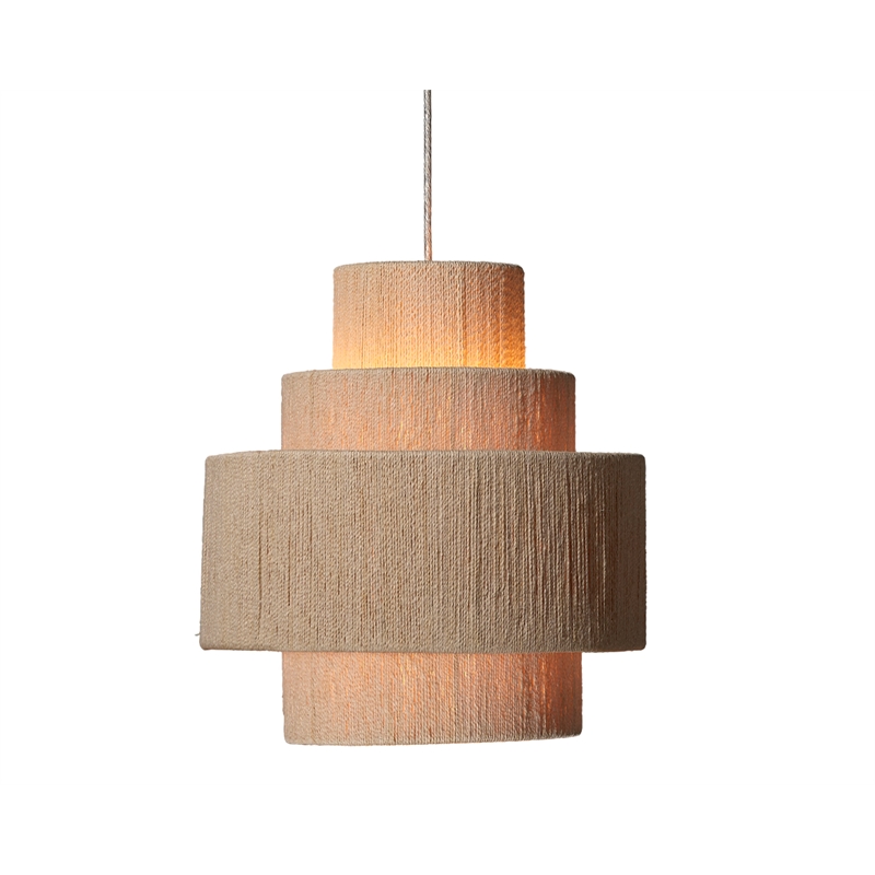 J&D Design Filament Rope Pendant Off White Jute