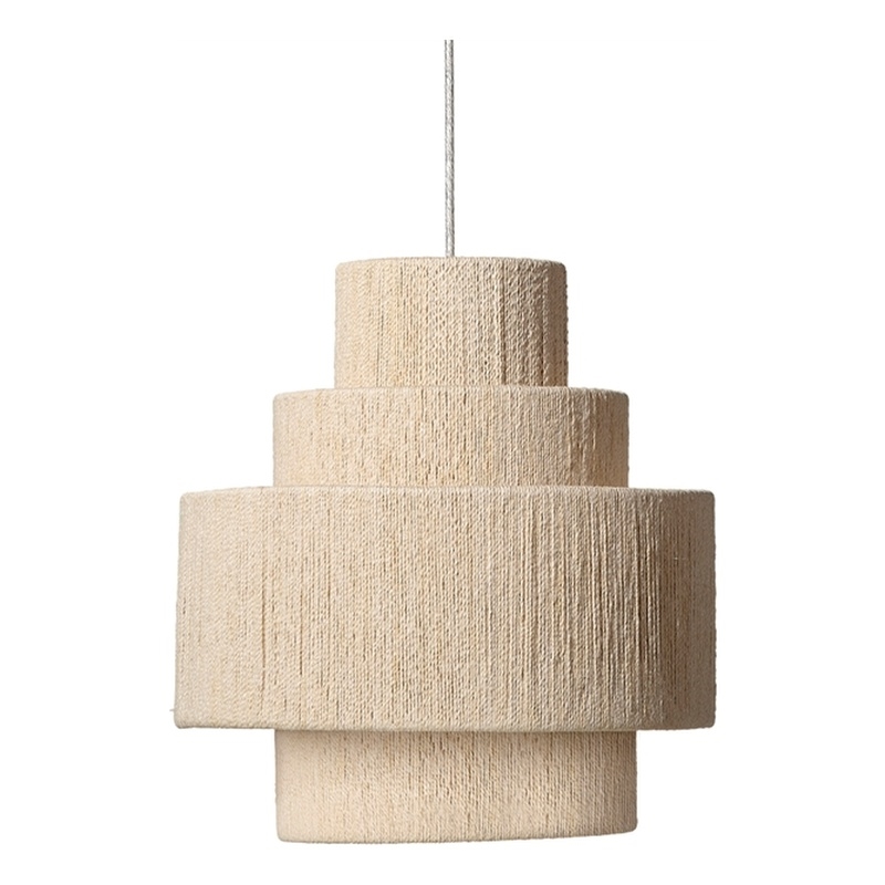 J&D Design Filament Rope Pendant Off White Jute